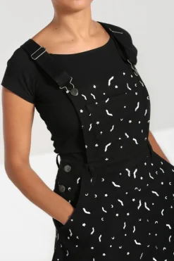Bat Pinafore Dress Black