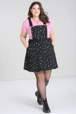 Bat Pinafore Dress Black