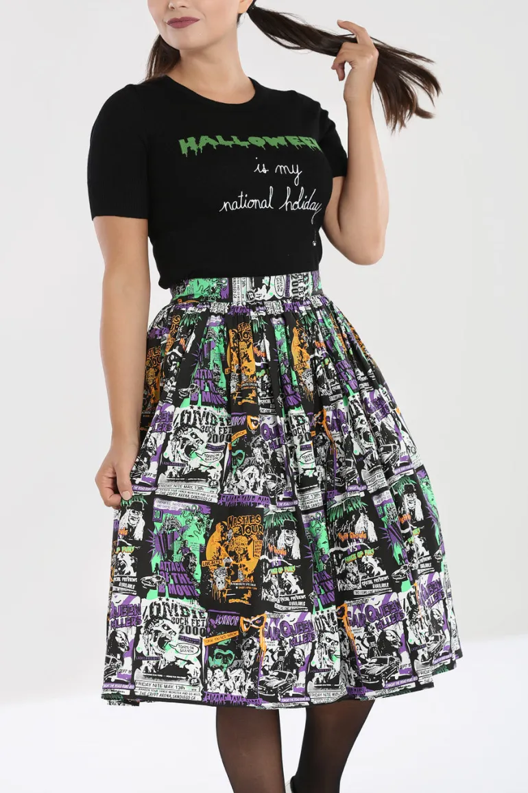 Be Afraid 50's Skirt