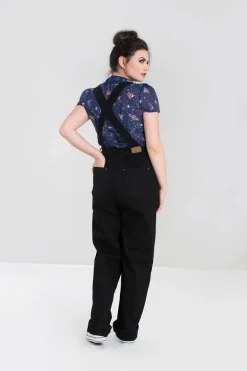 Elly May Denim Dungaree Black