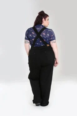 Elly May Denim Dungaree Black
