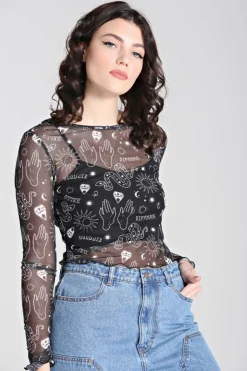 Hello Goodbye Mesh Top