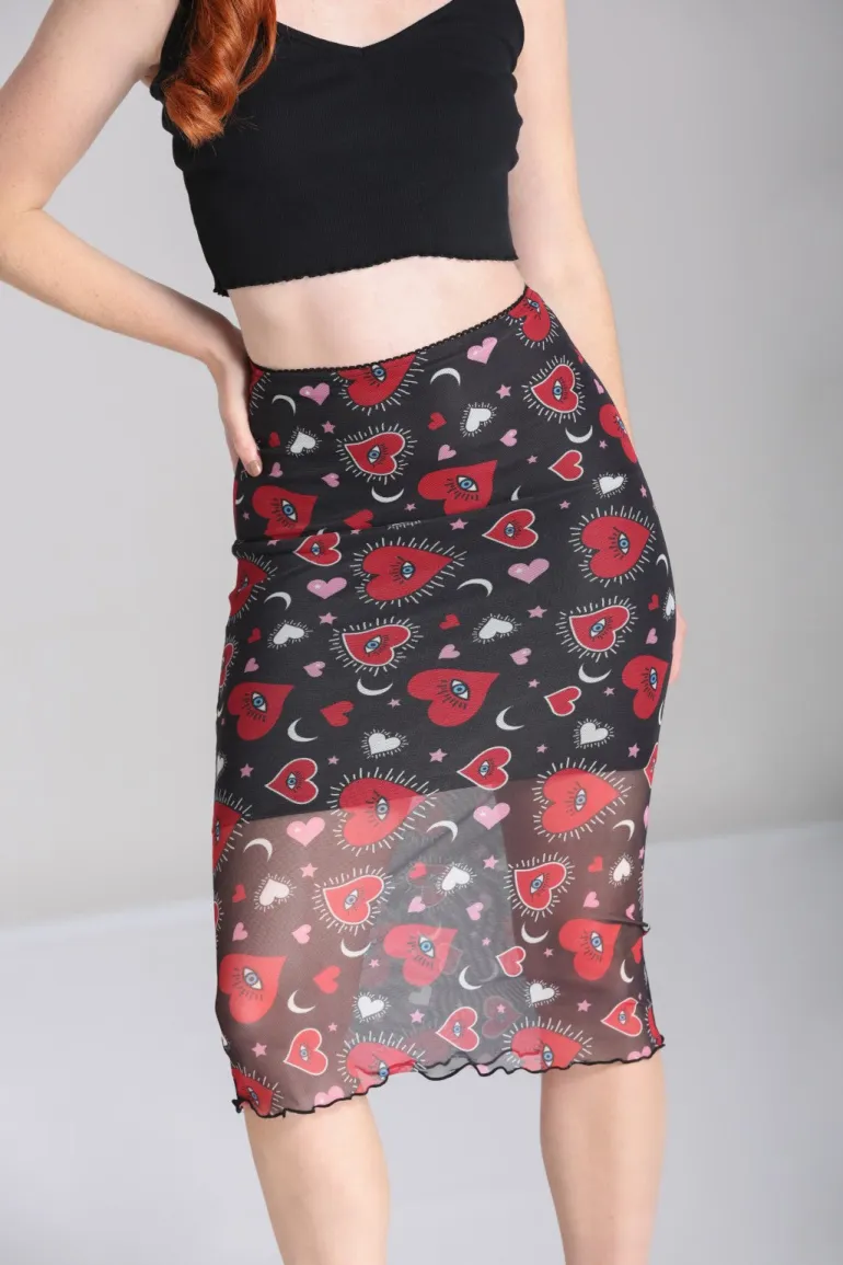 Kate Heart Mesh Skirt