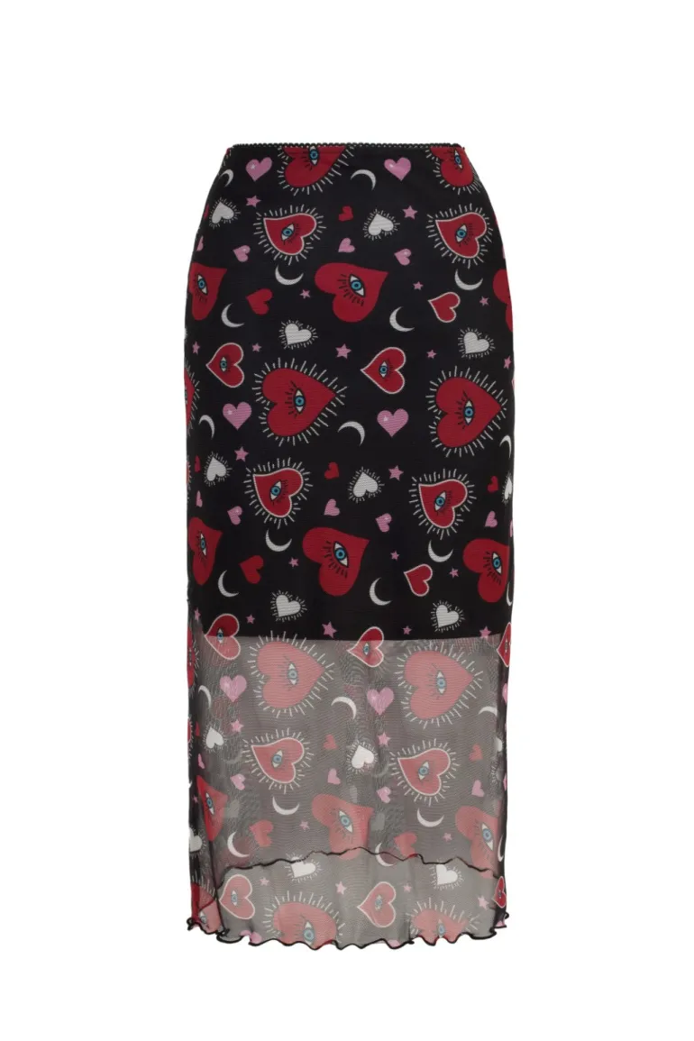 Kate Heart Mesh Skirt