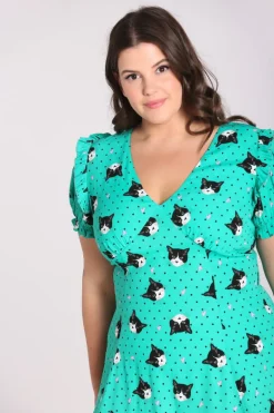 Love Cats Midi Dress