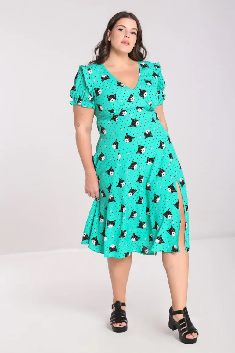 Love Cats Midi Dress
