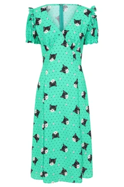 Love Cats Midi Dress