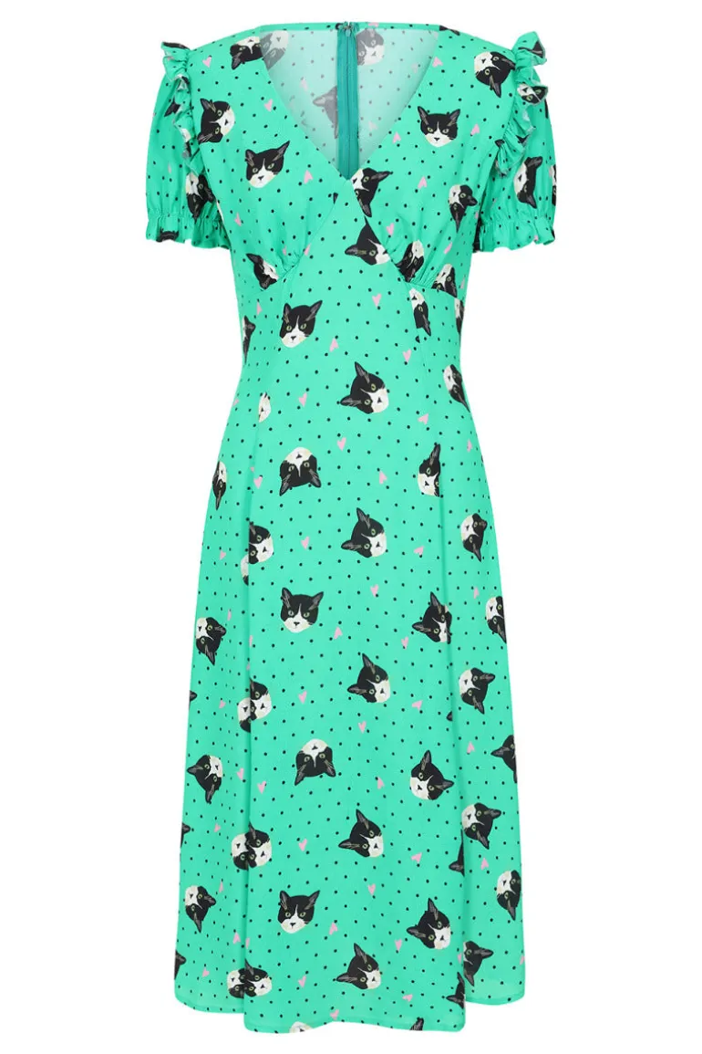 Love Cats Midi Dress