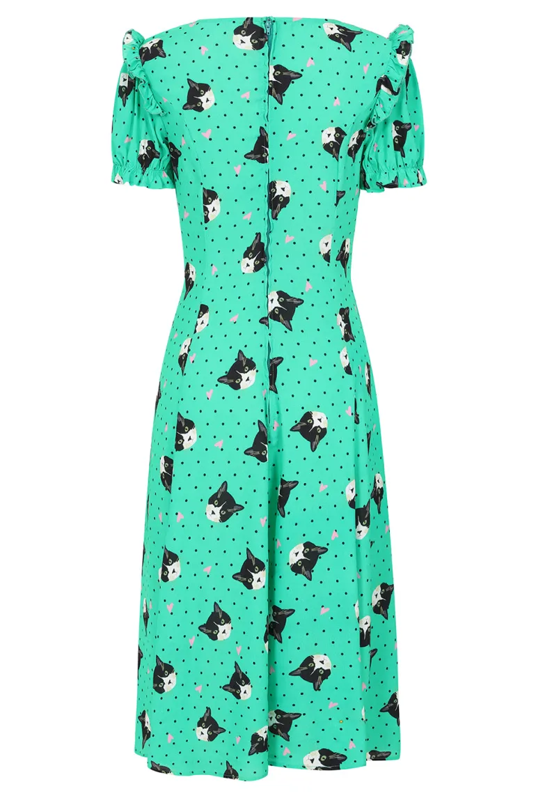 Love Cats Midi Dress