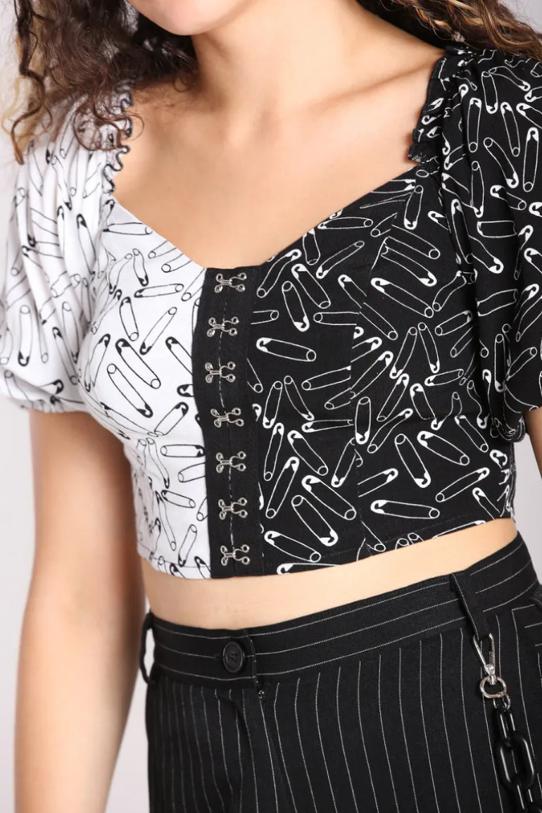 Safety Pin Crop Top