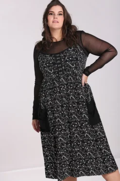 Safety Pin Dress Black