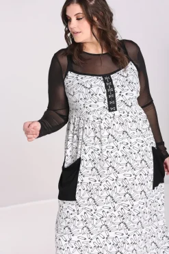 Safety Pin Dress White