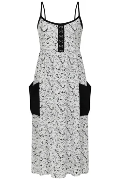 Safety Pin Dress White