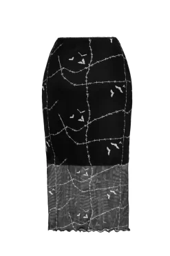 Stitches Mesh Skirt