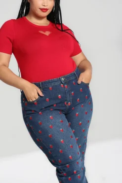 Strawberry Denim Jeans