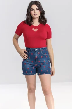 Strawberry Denim Shorts