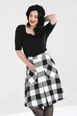 Teen Spirit Mid Skirt Black-White