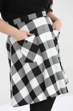 Teen Spirit Mid Skirt Black-White